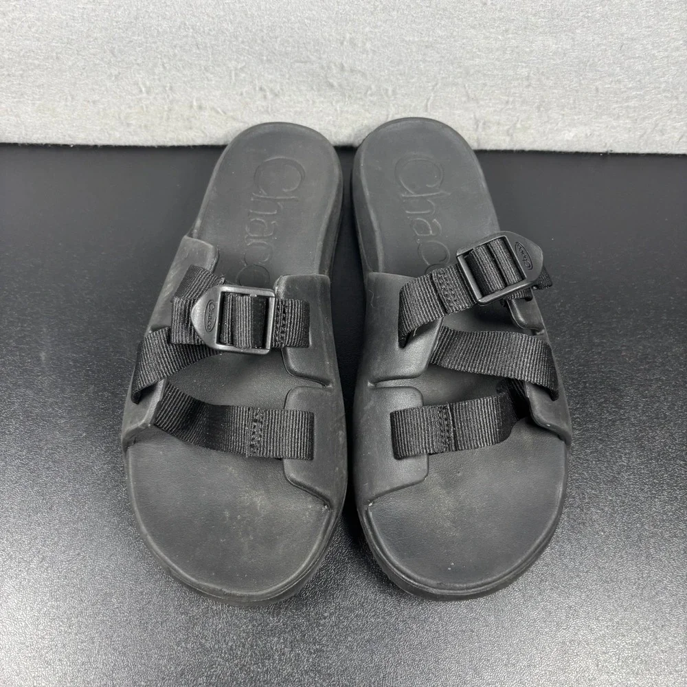 Chaco Kids Chillos Slide Sandals Black Size 6 Youth Boys Girls Slip On Shoes
